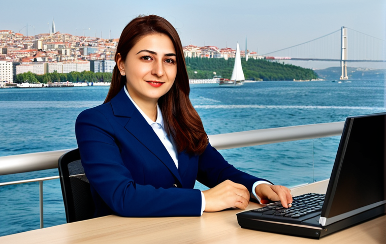 Modern Turkish Business**
"A professional Turkish businesswoman in a modest, stylish business suit (etek ceket takım), sitting at a desk in a bright, modern Istanbul office overlooking the Bosphorus, fully clothed, appropriate attire, safe for work, perfect anatomy, natural proportions, professional photography, high quality. Background includes Turkish flag and modern office decor. family-friendly."
**