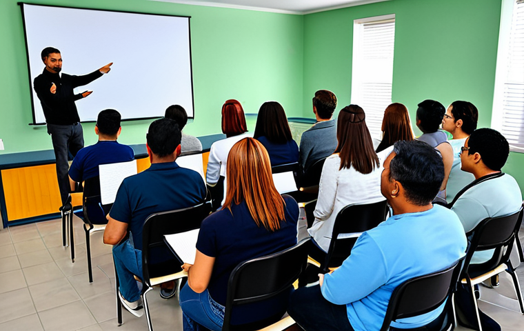 **
A diverse group of people attending a consumer rights awareness seminar in a modern community center. A friendly instructor is presenting information with visual aids. The scene emphasizes community engagement and education. Everyone is fully clothed in appropriate attire. safe for work, perfect anatomy, natural proportions, professional photography, high quality, family-friendly.
**