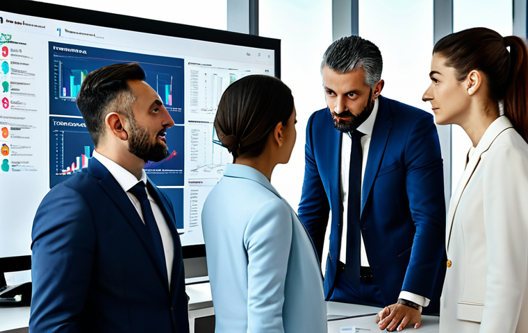**
"A diverse team of marketing professionals collaborating in a bright, modern office in Istanbul, Turkey. They are analyzing consumer data displayed on a large screen, discussing insights. Everyone is fully clothed in appropriate business attire, safe for work, perfect anatomy, natural poses, professional, high-quality rendering."
**