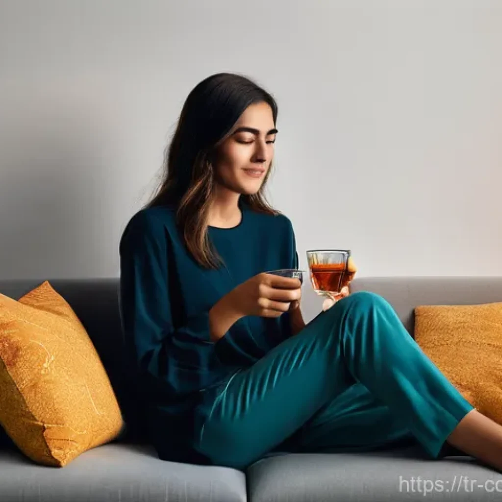소비자전문기술사와 관련된 최신 트렌드 - **Prompt:** A cozy, modern living room in a Turkish home during the golden hour of sunset. A young w...