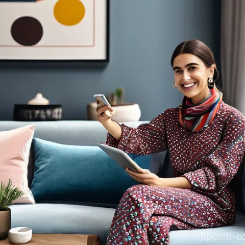 소비자 행동 데이터를 활용한 혁신적 디지털 서비스 사례 연구와 분석 - **E-commerce Personalization in a Modern Turkish Home**
    *   **Prompt:** A young woman, early 20s...