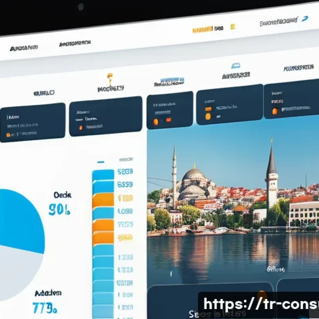 소비자 행동 데이터를 활용한 분석 기법 - A detailed illustration of a modern Turkish e-commerce website dashboard displaying real-time online...